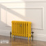 CI-SH450-YEL-LG-LS03 - Shelbourne Yellow 3 Column Victorian Cast Iron Radiator H450mm x W871mm CI-SH450-YEL-LG-LS03 - Shelbourne Yellow 3 Column Victorian Cast Iron Radiator H450mm x W871mm